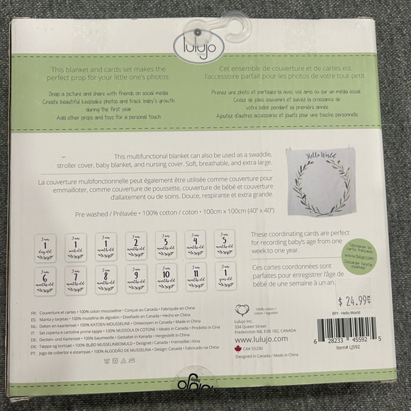 Lulujo Baby’s first year Blanket and Card Set - Picture 2 of 2